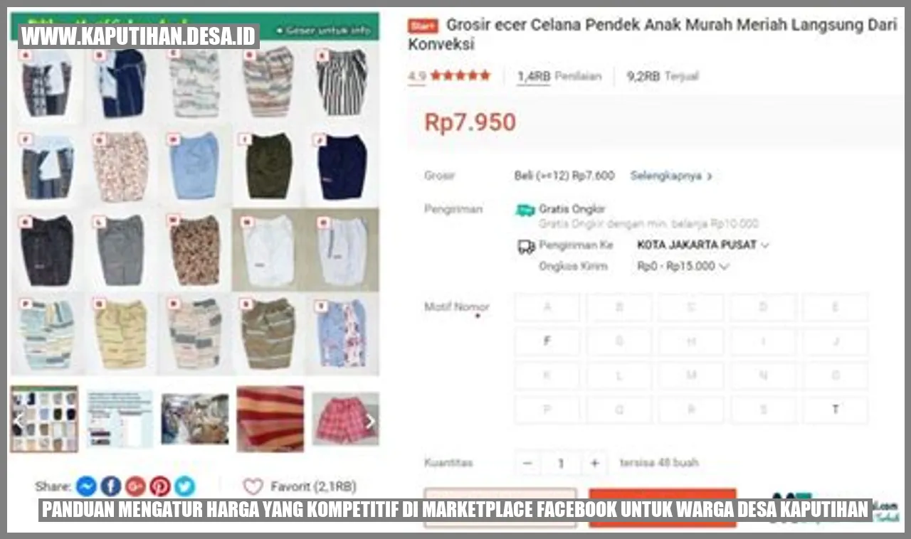 Panduan Mengatur Harga yang Kompetitif di Marketplace Facebook untuk Warga Desa Kaputihan